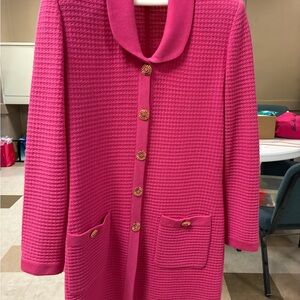 St. John Vibrant Pink Knit Jacket